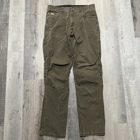 KUHL Revolvr Mens Pants Outdoor Hiking Green Canvas Camping Hike Trekking Climb - Picture 1 of 6
